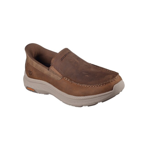 SKECHERS Men's Extra Wide 9.5 Pollard-Osgood Desert RF Slip-ins Loafer ShoeNEW